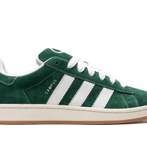 Adidas Campus Green and White Sneakers